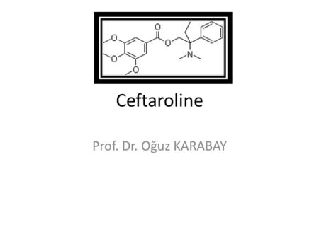 Ceftaroline Prof. Dr. Oğuz KARABAY.