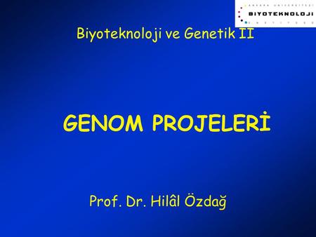 Biyoteknoloji ve Genetik II