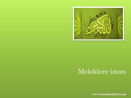 Meleklere iman www.imanilmihali.com.