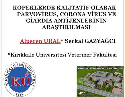 *Kırıkkale Üniversitesi Veteriner Fakültesi