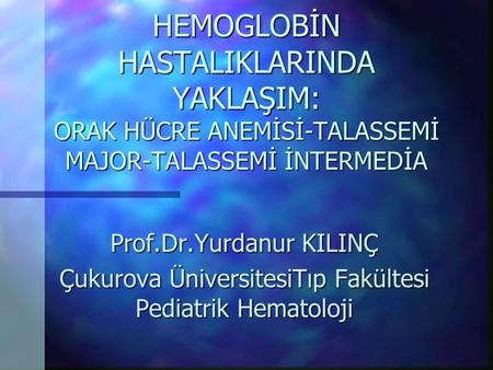 Prof.Dr.Yurdanur KILINÇ