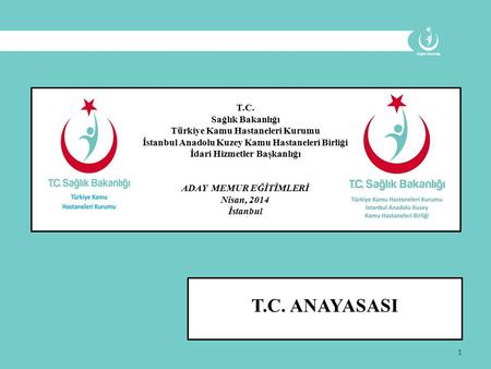 T.C. ANAYASASI T.C. Sağlık Bakanlığı Türkiye Kamu Hastaneleri Kurumu