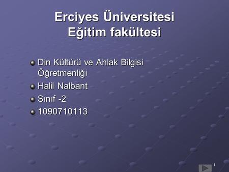 Erciyes Üniversitesi Eğitim fakültesi