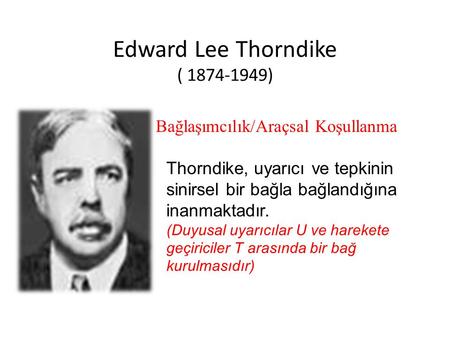 Edward Lee Thorndike ( )