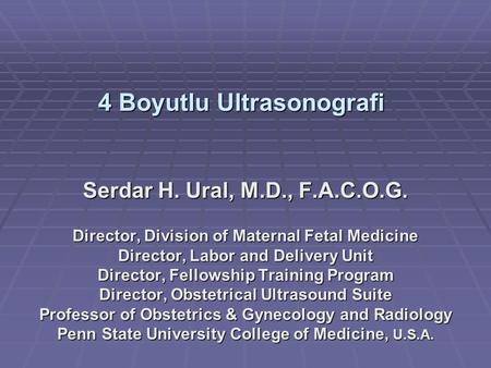 4 Boyutlu Ultrasonografi
