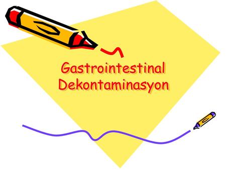 Gastrointestinal Dekontaminasyon
