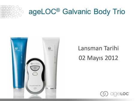 AgeLOC ® Galvanic Body Trio Lansman Tarihi 02 Mayıs 2012.