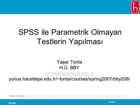 SPSS ile Parametrik Olmayan Testlerin Yapılması