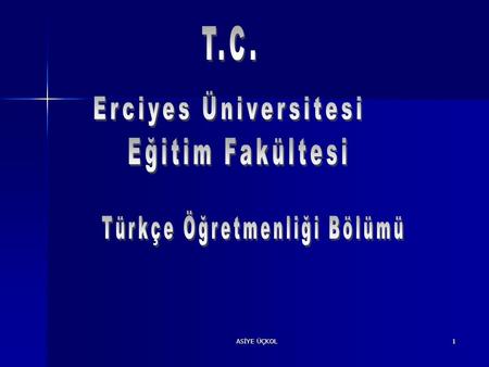 Türkçe Öğretmenliği Bölümü
