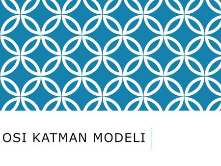 OSI Katman Modeli.