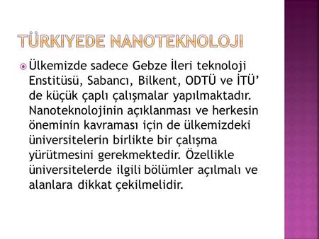 Türkiyede nanoteknoloji