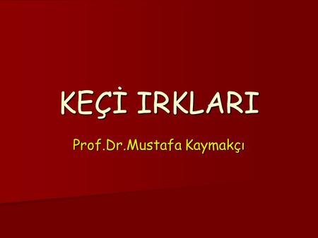 Prof.Dr.Mustafa Kaymakçı