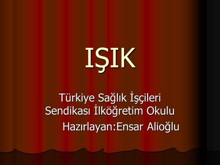 IŞIK Türkiye Sağlık İşçileri Sendikası İlköğretim Okulu