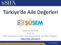 Türkiye’de Aile Değerleri Zekeriya AKTÜRK Prof. Dr. Şifa Üniversitesi SEM - Aile Danışmanlığı Sertifika Programı  / 771.