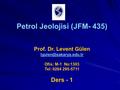 Petrol Jeolojisi (JFM- 435)