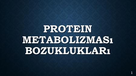 PROTEIN METABOLIZMASı BOZUKLUKLARı 1. Serum proteinlerine ili ş kin bozukluklar Serum proteinlerine ili ş kin bozukluklar Beslenim eksikli ğ i (malnutrisyon)