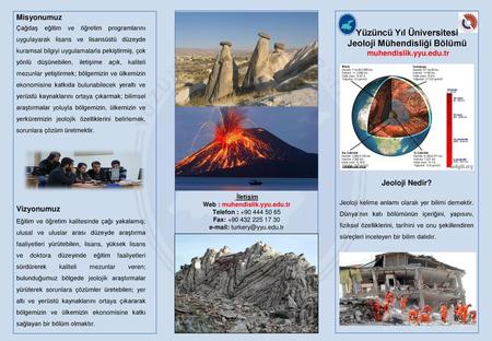 Yüzüncü Yıl Üniversitesi Jeoloji Mühendisliği Bölümü