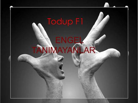 Todup F1 ENGEL TANIMAYANLAR.