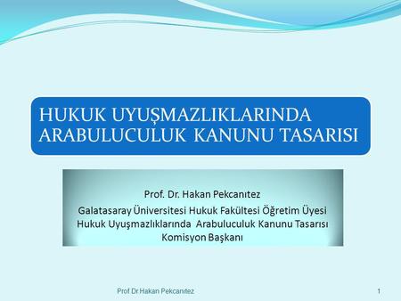 Prof. Dr. Hakan Pekcanıtez