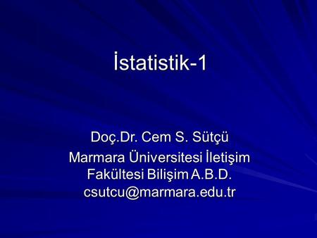 Marmara Üniversitesi İletişim Fakültesi Bilişim A.B.D.