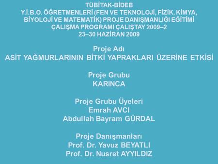 Prof. Dr. Nusret AYYILDIZ