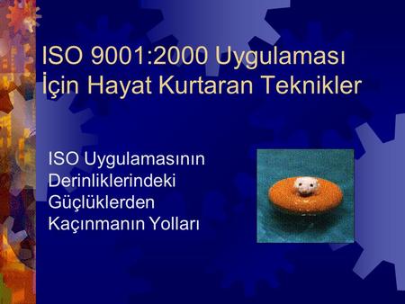 ISO 9001:2000 Uygulaması İçin Hayat Kurtaran Teknikler