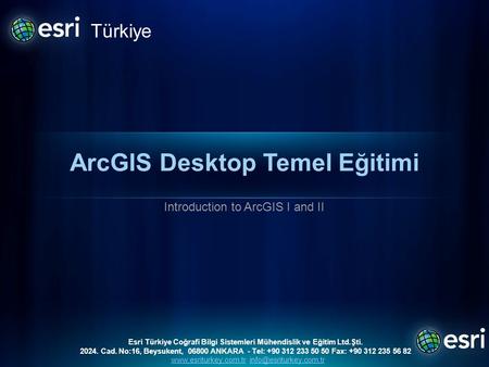 ArcGIS Desktop Temel Eğitimi