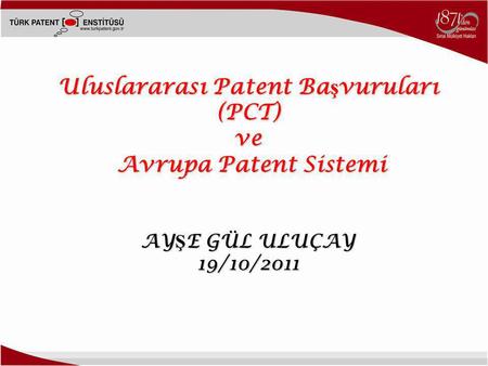 Uluslararası Patent Başvuruları (PCT)