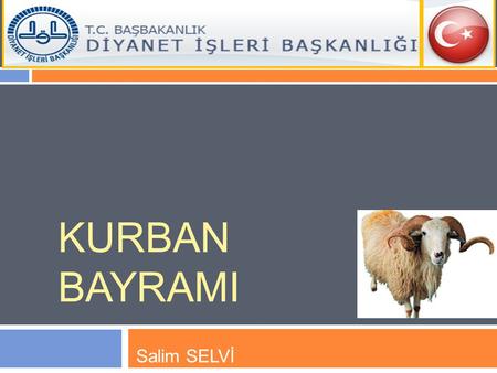 KURBAN BAYRAMI Salim SELVİ.