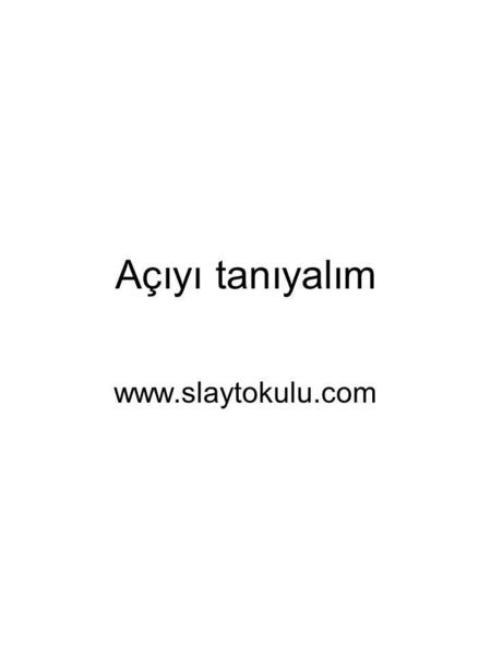 Açıyı tanıyalım www.slaytokulu.com.