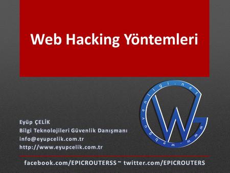 Web Hacking Yöntemleri