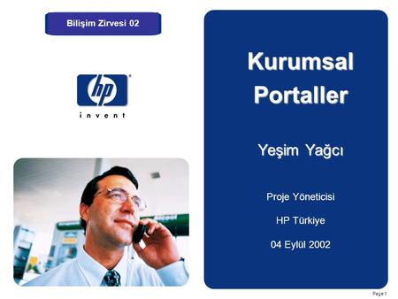 Kurumsal Portaller Yeşim Yağcı Proje Yöneticisi HP Türkiye