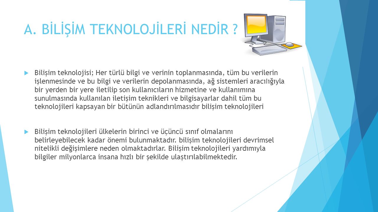 BİLİŞİM TEKNOLOJİLERİ NEDİR - İbrahim Derinsu