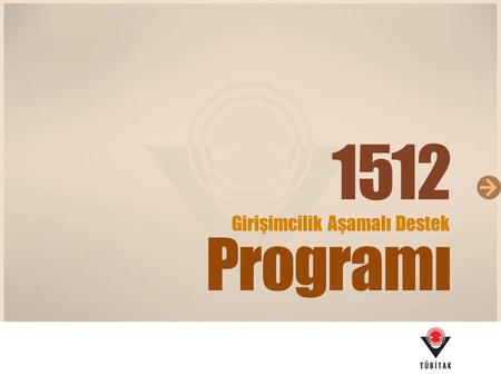 1512 Girişimcilik Aşamalı Destek Programı.