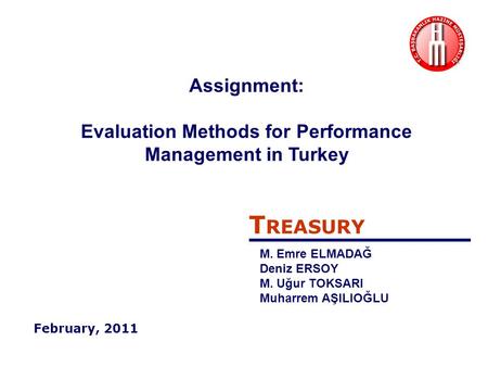 Assignment: Evaluation Methods for Performance Management in Turkey