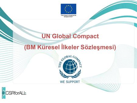 UN Global Compact (BM Küresel İlkeler Sözleşmesi)