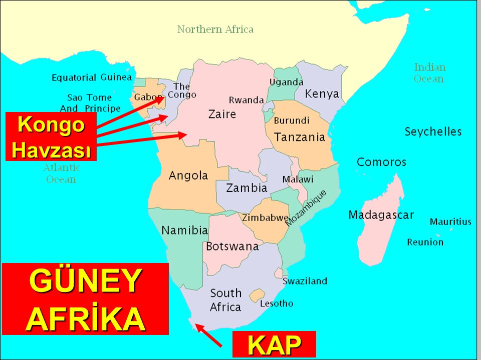 Kongo Havzası GÜNEY AFRİKA KAP