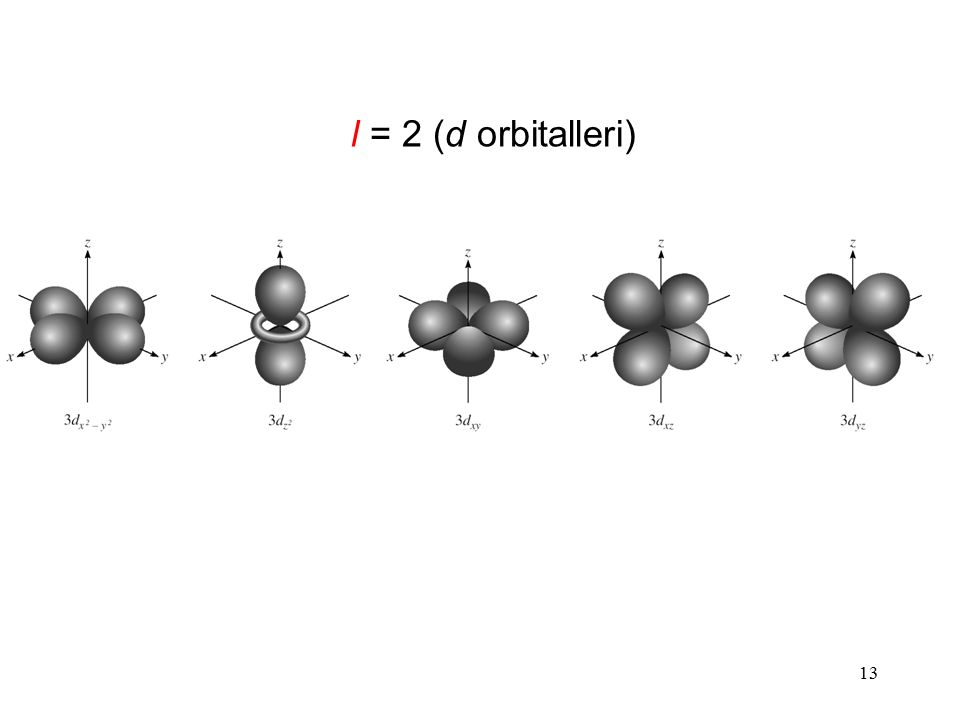 l = 2 (d orbitalleri)