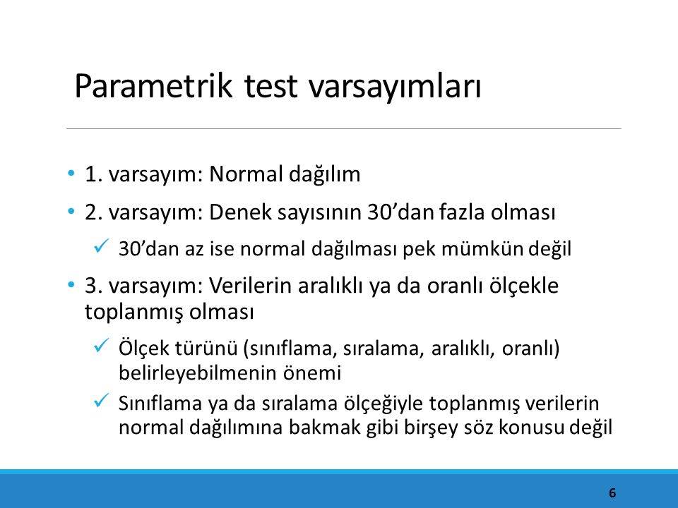 Parametrik test varsayımları