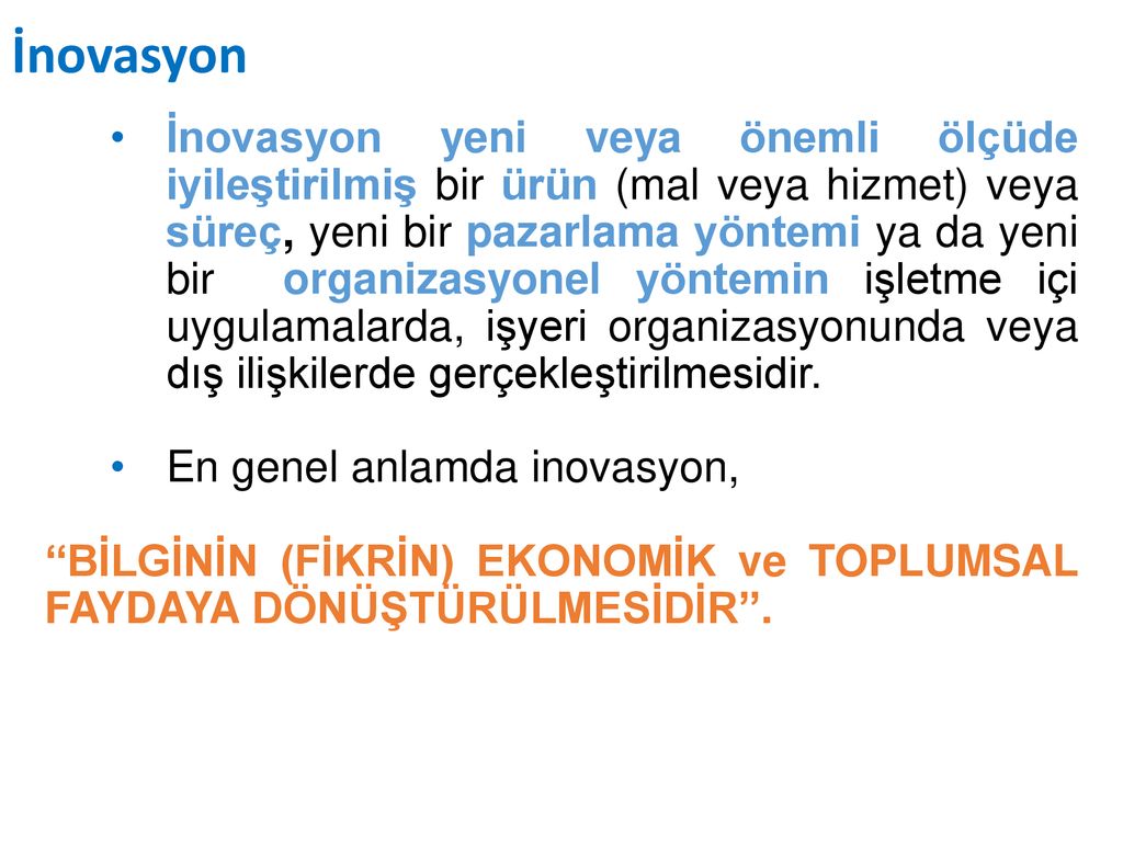 İş Güvenliği ve Proje Yönetimi MKT312 İnovasyon Proje Yönetimi ppt