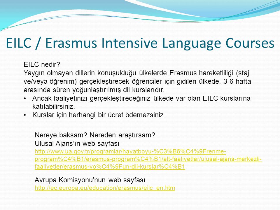 EILC / Erasmus Intensive Language Courses