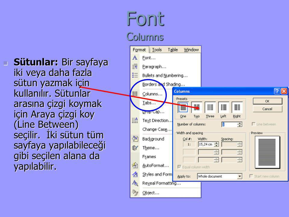 Font Columns