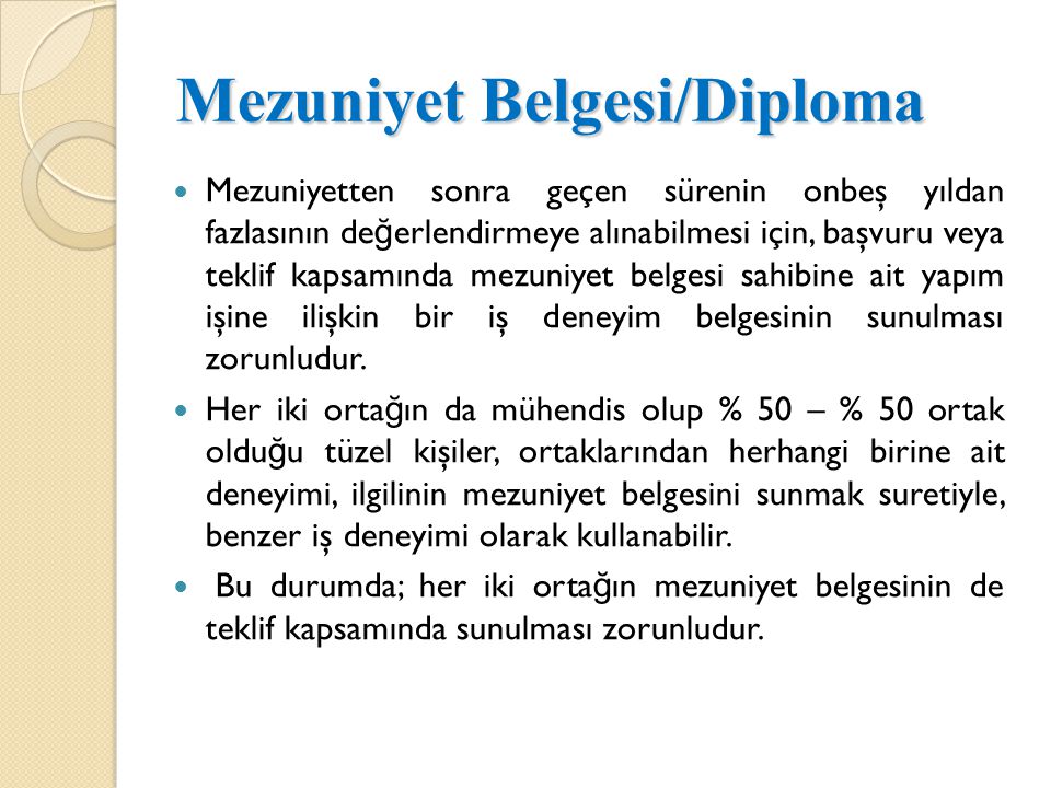 Mezuniyet Belgesi/Diploma
