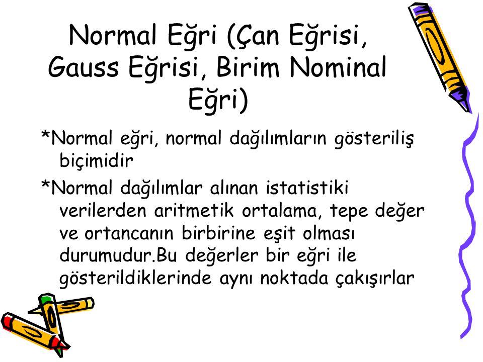 Normal Eğri (Çan Eğrisi, Gauss Eğrisi, Birim Nominal Eğri)