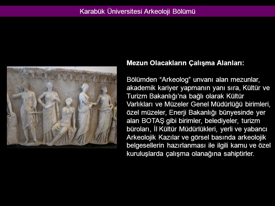 Karabük Üniversitesi Arkeoloji Bölümü