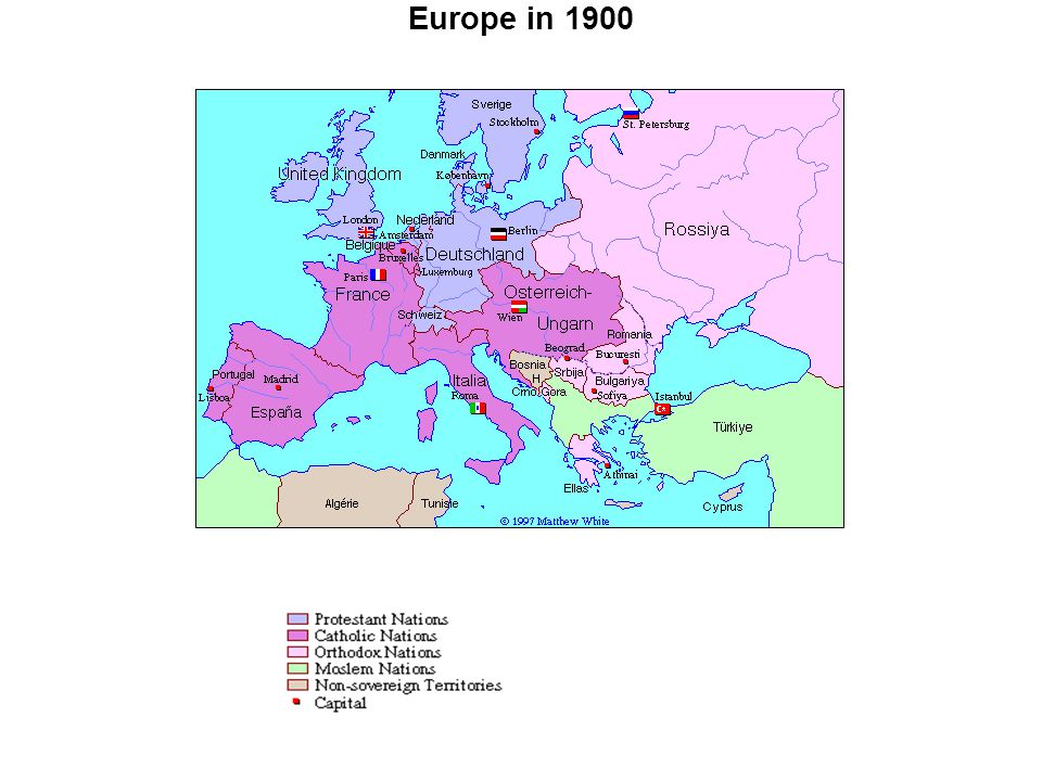 Europe in 1900