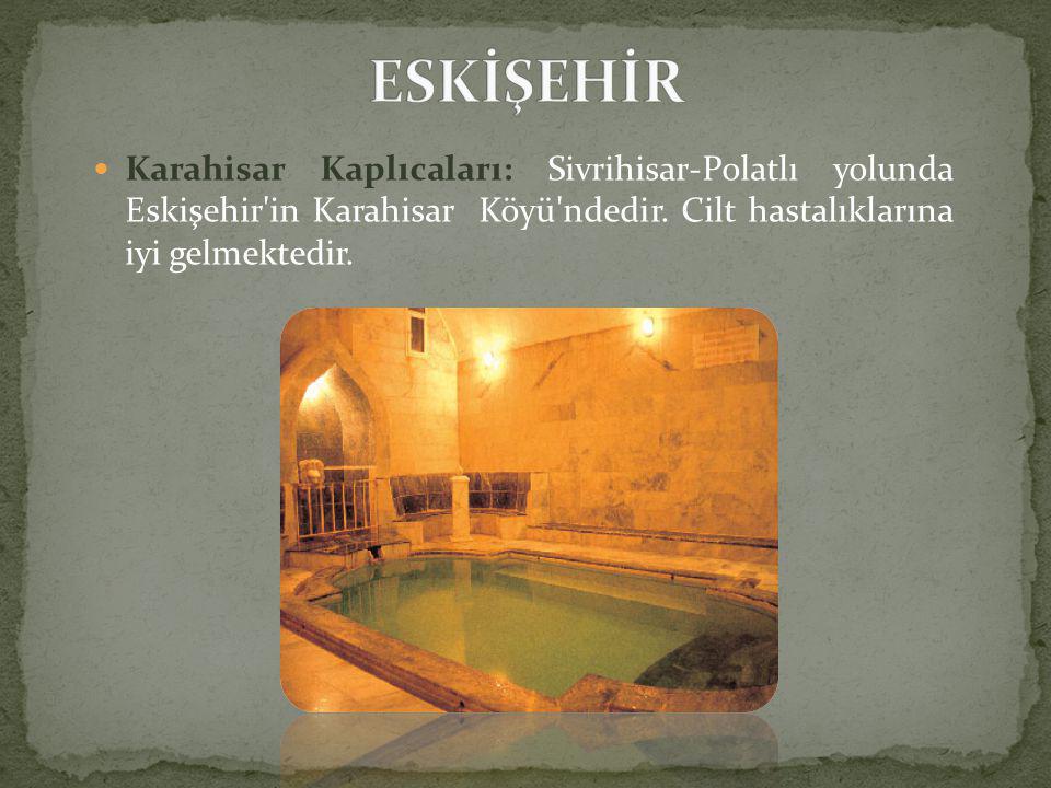 ESKİŞEHİR Karahisar Kaplıcaları: Sivrihisar-Polatlı yolunda Eskişehir in Karahisar Köyü ndedir.