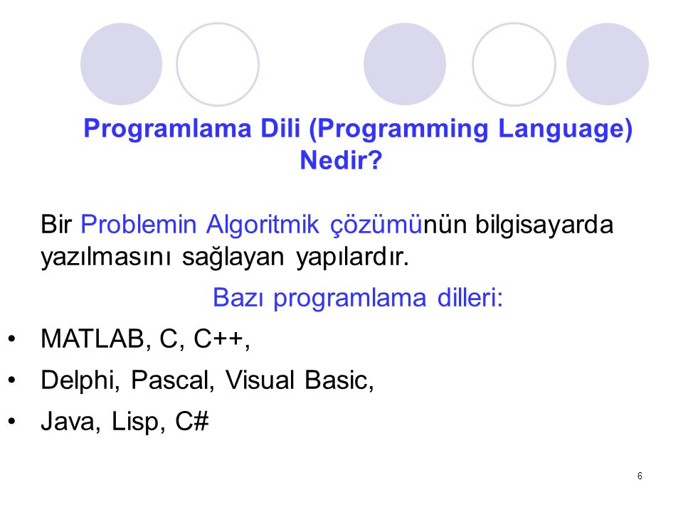Programlama Dili (Programming Language) Nedir