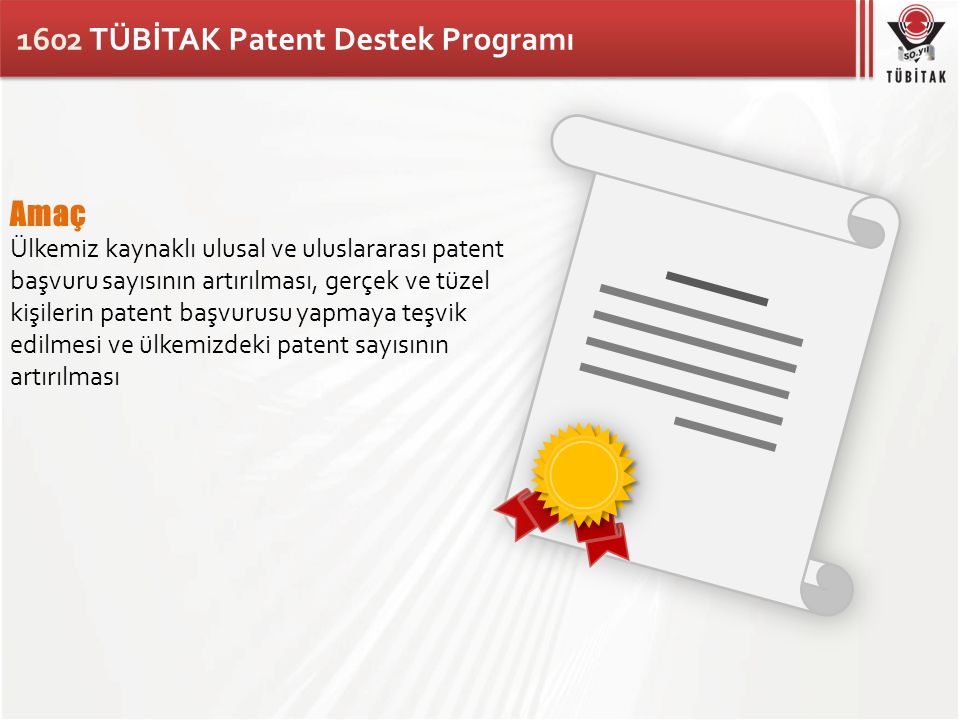 1602 TÜBİTAK Patent Destek Programı