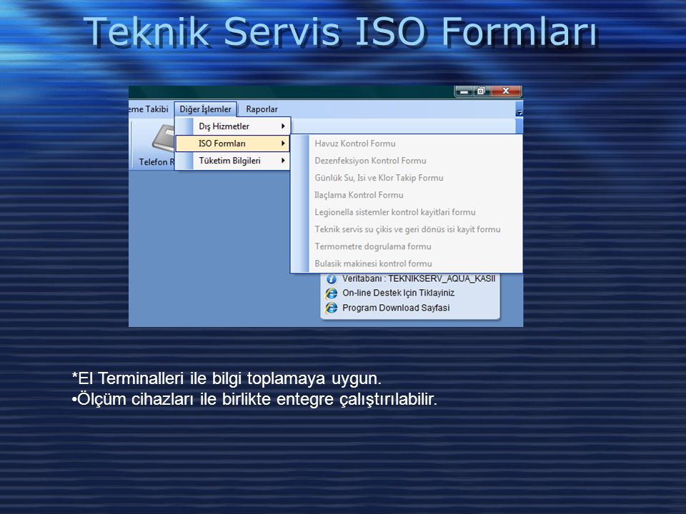 Teknik Servis ISO Formları
